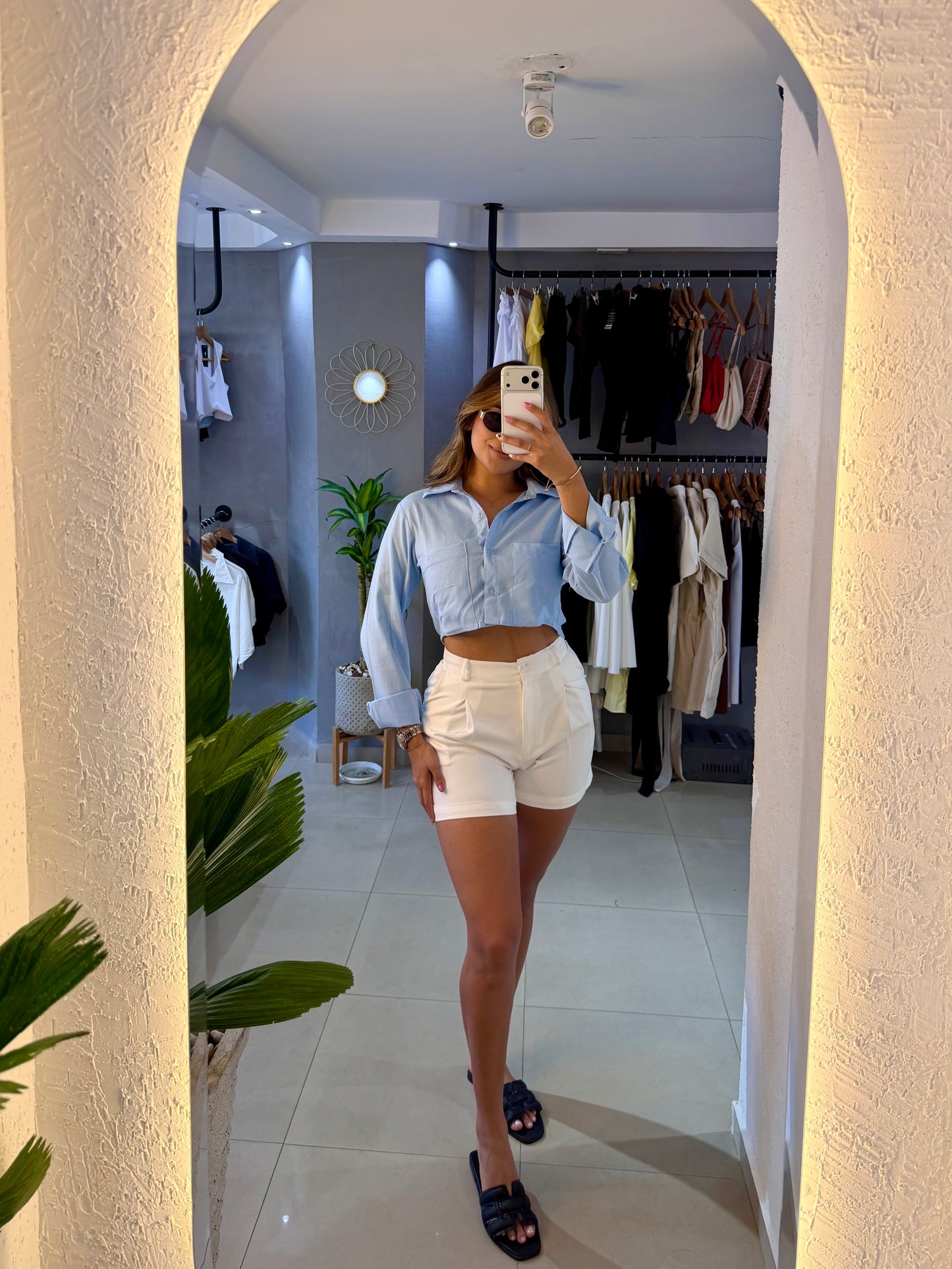 Camisera Lino Croptop