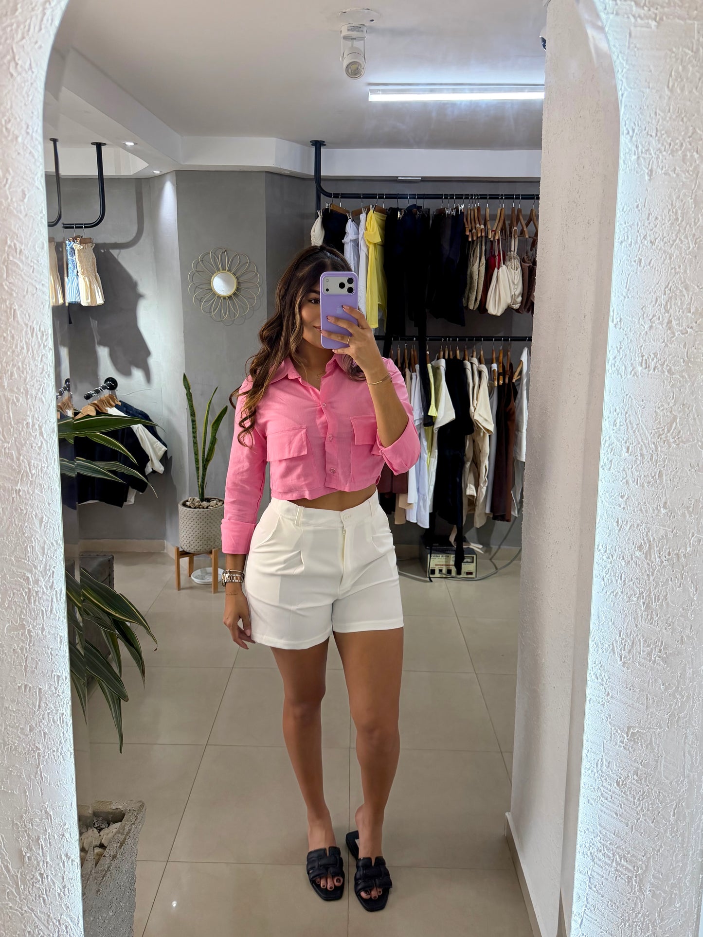 Camisera Lino Croptop